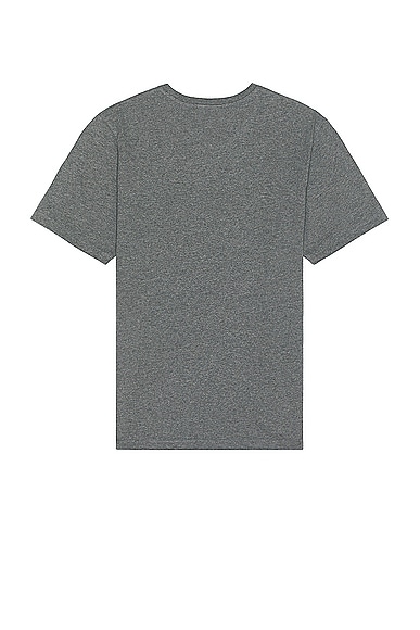 Shop Maison Kitsuné Fox Head Patch Regular T-shirt In Dark Grey Melange