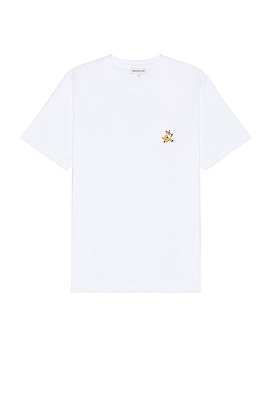 Maison Kitsune Speedy Fox Patch Comfort T-shirt in White