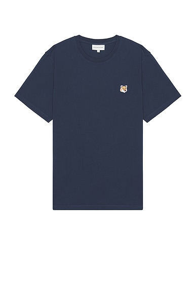 Fox Head Patch Regular T-shirt in Navy