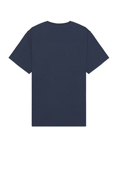 Shop Maison Kitsuné Fox Head Patch Regular T-shirt In Ink Blue