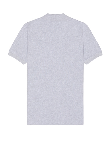 Maison Kitsuné Fox Head Patch Polo In Gray
