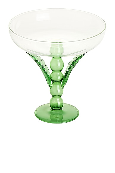 Shop Maison Balzac X Catherine Martin Palmier Platter In Green & Clear