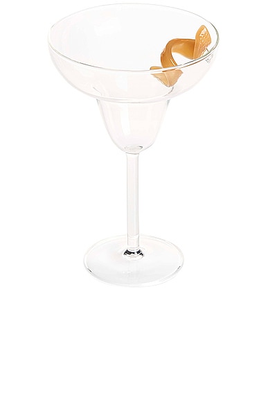 Shop Maison Balzac Le Twist Cocktail Glass In Clear & Opaque Yellow