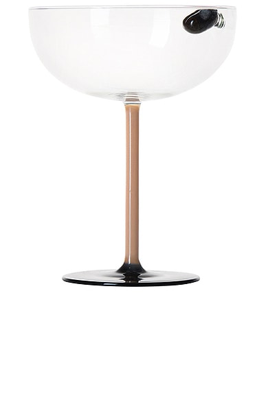 Maison Balzac L'espresso Martini Glass in Black, Beige, & Clear