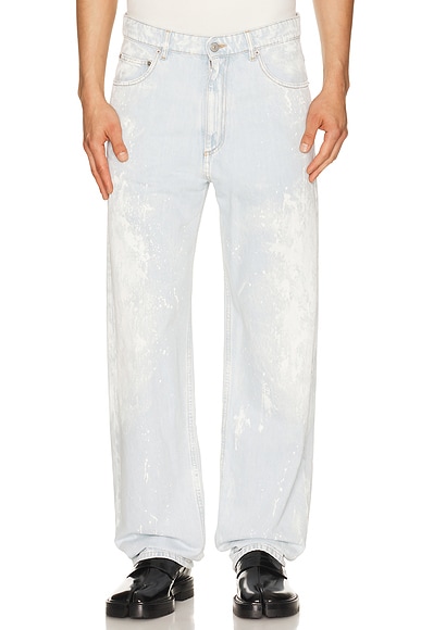 MM6 Maison Margiela Pants 5 Pockets in Light Blue