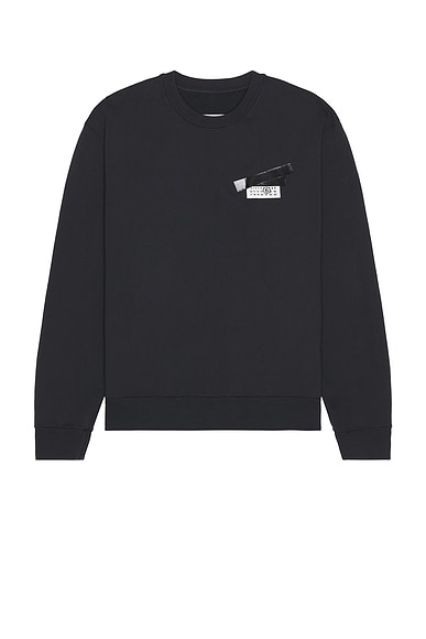 MM6 Maison Margiela Sweatshirt in Washed Black