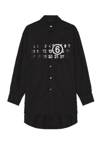 MM6 Maison Margiela Button Down Shirt in Black