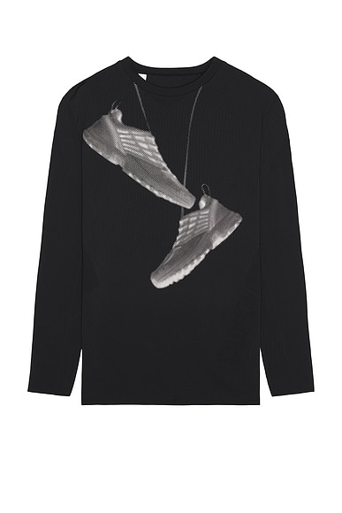 MM6 Maison Margiela x Salomon Long Sleeve T-Shirt in Deep Black