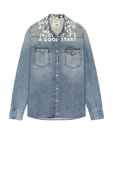 Polo Ralph Lauren Icon Western Shirt in Denim | FWRD