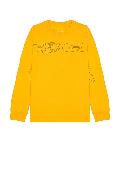 MM6 Maison Margiela Long Sleeve Top in Yellow