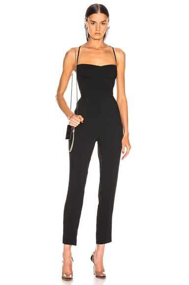 Michelle Mason Bustier Jumpsuit in Black | FWRD