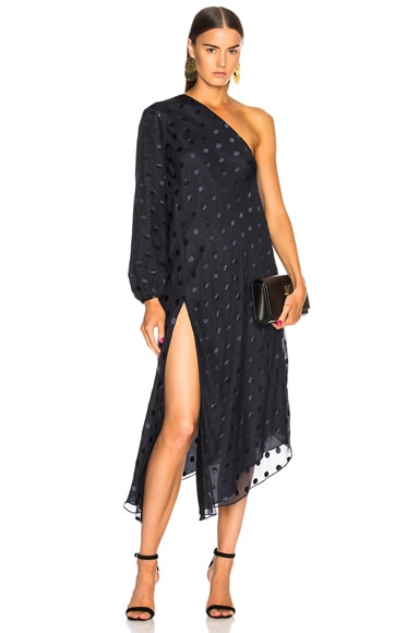 Michelle Mason One Sleeve Dress in Midnight | FWRD