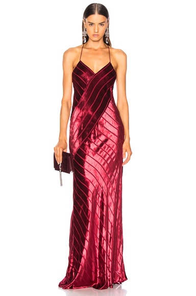 Michelle Mason Bias Gown in Blood FWRD