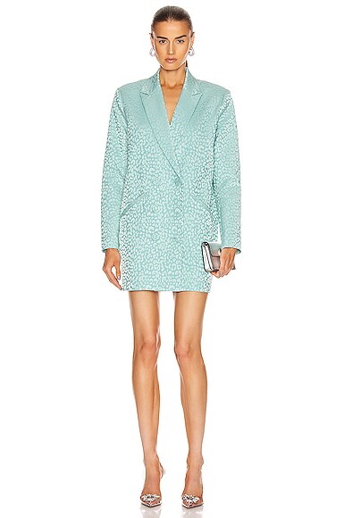 Michelle Mason Oversized Blazer Dress in Cerulean | FWRD