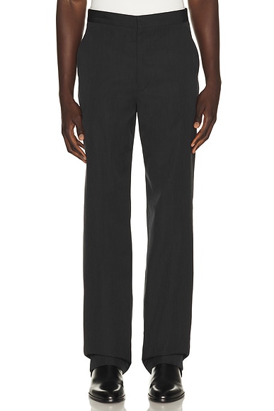 Maison Margiela Straight Leg Trouser in Dark Grey Melange