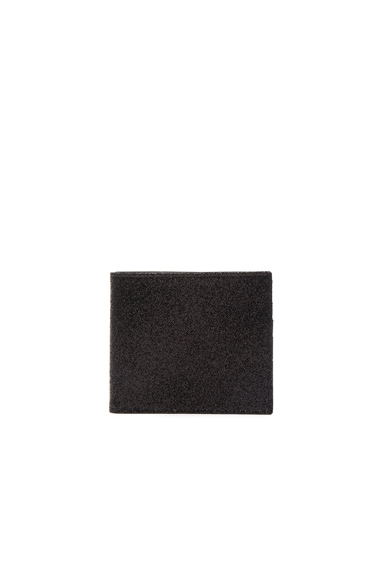 Glitter & Calf Leather Billfold Wallet
