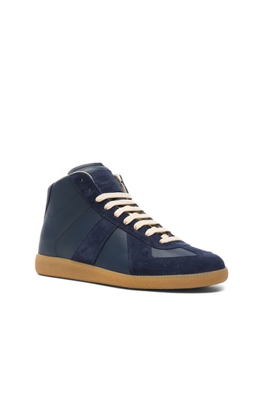 Maison Margiela Calfskin & Suede Replica High Top Leather
