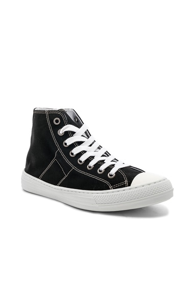 Maison Margiela Leather Velcro Sneaker in White | FWRD