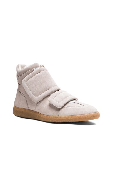 Maison Margiela Clinic Suede High Tops in Off White | FWRD