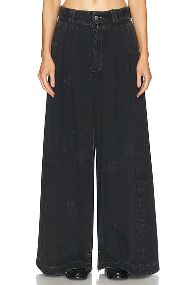 Maison Margiela Wide Leg Jeans in Black
