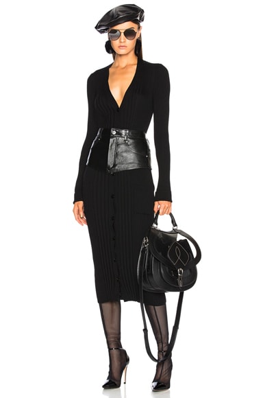 Rib Knit Long Cardigan