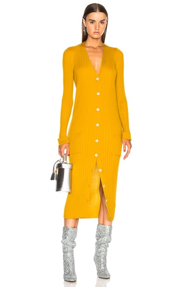 Rib Knit Long Cardigan