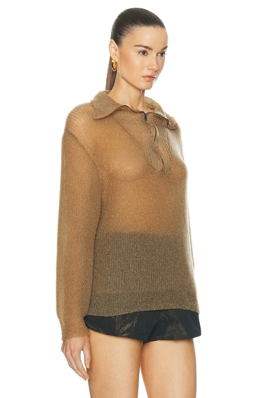 Shop Maison Margiela Crewneck Sweater In Light Brown