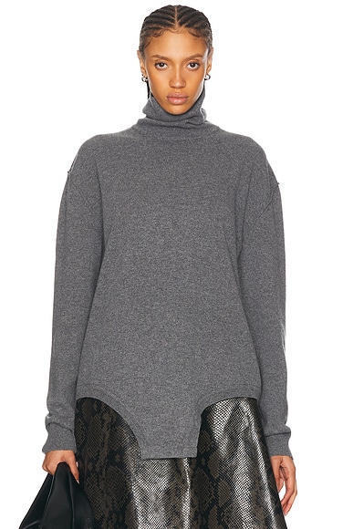 Maison Margiela Turtleneck Sweater in Medium Grey | FWRD