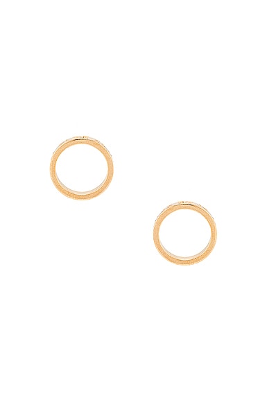 Numbers Logo Circle Earrings