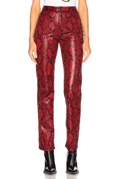 Faux Snakeskin Pants