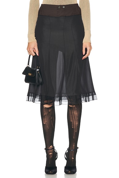 Sheer Midi Skirt
