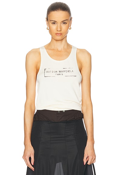 Maison Margiela Tank Top in Butter