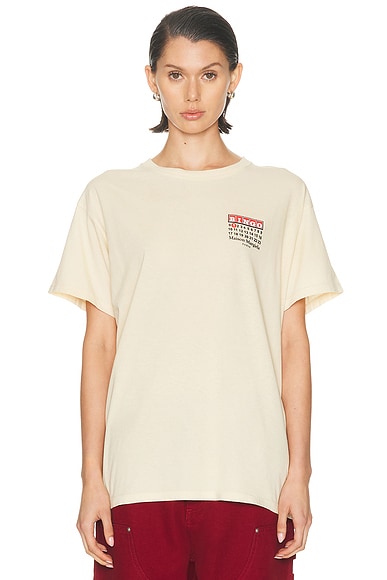 Maison Margiela Short Sleeve T-Shirt in Ecru