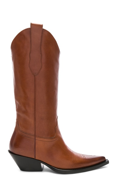 MAISON MARTIN MARGIELA leather western boots 40