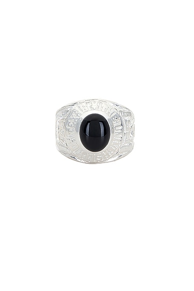925 Silver Black Onyx Champion Ring