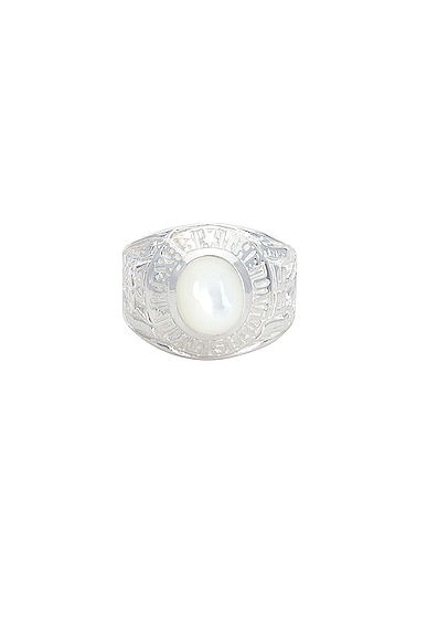 Martine Ali 925 Silver Mother Of Pearl Champion Ring in Silver
