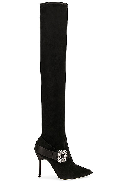 Plinianuthi 105 Suede Boot in Black