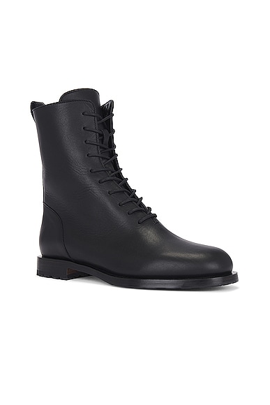 Manolo Blahnik 20mm Planigia Leather Ankle Boots In Black