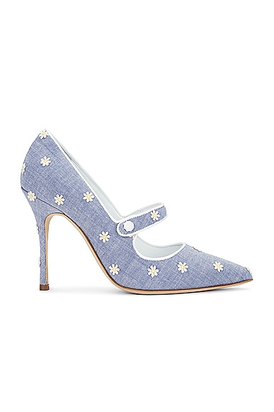 Camparinew 105 Chambray Pump in White