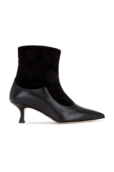 Manolo Blahnik Atalanta 50 Nappa Boot in Black