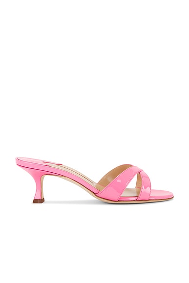 Manolo Blahnik Callamu 50 Sandal in Bright Pink