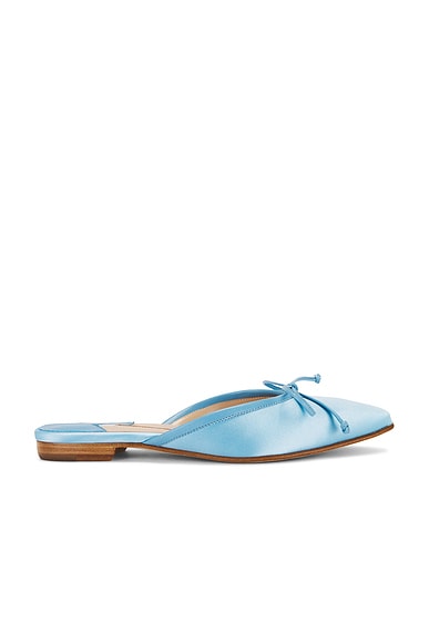 Manolo Blahnik Ballerimu 10 Flat in Light Blue | FWRD