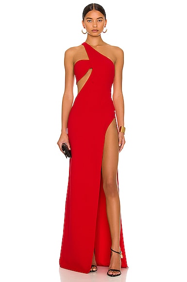 One Shoulder Cut Out Gown