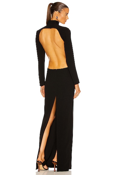 MONOT Backless Maxi Dress in Black