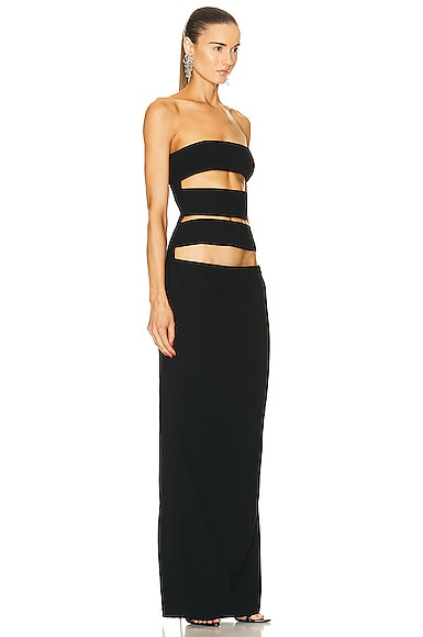 Shop Monot Horizontal Cutout Bandage Maxi Dress In Black