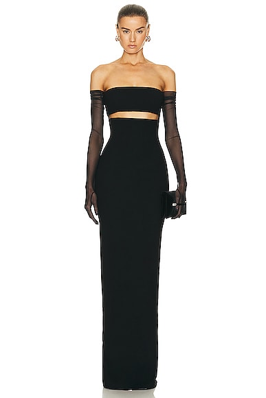 MONOT Cutout Strapless Dress in Black