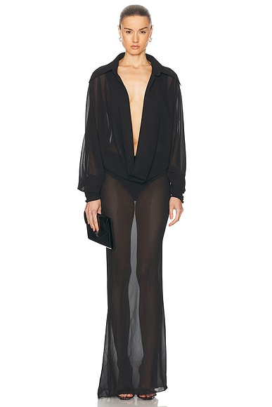 MONOT Chiffon Dress in Black