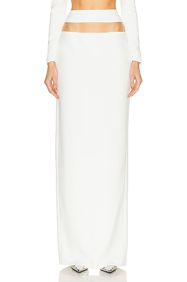 Monot Cut Out Maxi Skirt In White