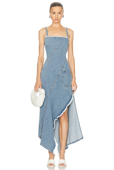 Monse Twisted Denim Dress in Indigo