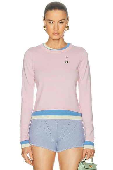 Monse Triple Layer Sweater in Pink, Yellow, & Blue